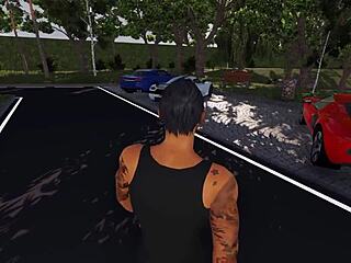 kitty battles cock in outdoor anime cumshot scene