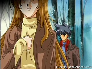 anime blonde teen gets her tight pussy pounded hard in wild action