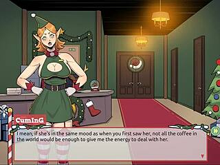 claus surprises santa elf with cum in xmas hentai game