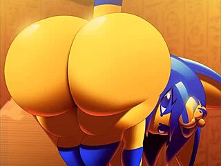 A collection of Ankha in the style of Rule 34