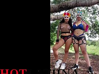 Chubby Halloween Photo Session Ends In Public Anal Play