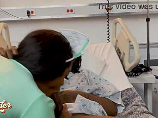 mia mercy grabs my sample at hospital