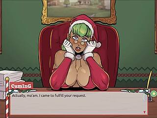claus surprises santa elf with cum in xmas hentai game