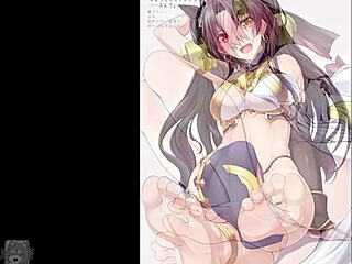 in this anime feet jerk off challenge, you gotta jerk off to toes