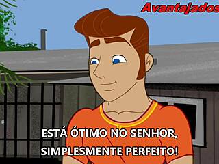 Brazilian Gay Sex Cartoon with Filipino Neighbor in Wild Action