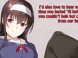 in this anime feet jerk off challenge, you gotta jerk off to toes