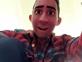 Step Gay Dad Eats Rubber After Hot Dilf Stepuncle's Bad Day with Feet