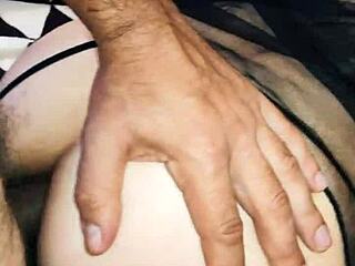 Amateur Skinny Milf Wife's Tight Wet Ass Gets Hard Anal Fucking in POV Homemade Video