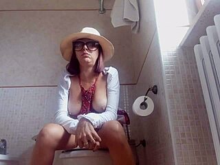 Swearing in the bathroom with a hidden camera