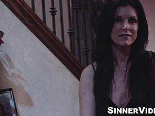 hot pearl takes hard anal fuck and double penetration with cum in mouth