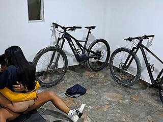 Beautiful Colombian woman and her stepbrother in a hot scene