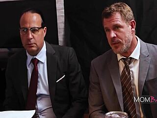 Hot milf seduces police during an interrogation and gives a great blowjob and fuck