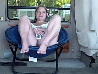 My horny wife flashes on the beach.