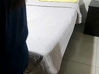 Chubby latina karen shows off ass in timid submissive casting with moaning creampie