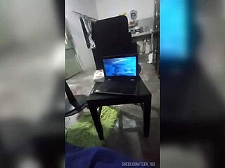 homemade session with a cute 18-year-old latina girl showcasing her natural tits and beautiful smile