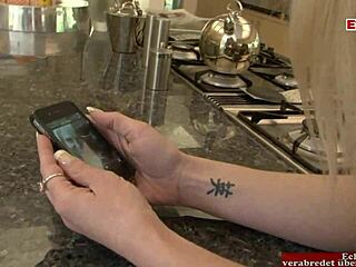 Skinny blonde cougar enjoys BBC with teen.