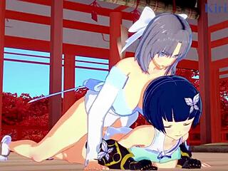Yozakura and Yumi Engage in Intense Futanari Lesbian Action in Senran Kagura Hentai