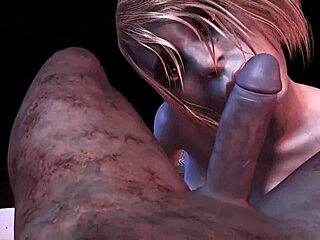 Holy Crap! Ashley Graham Takes Monster Cum in Mouth. Blonde Milf Turns Zombie Slut!