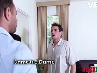 Guy fucks his stepsister in Spanish translation.