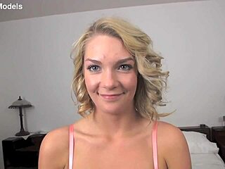 Cute blonde teen Ally Brooks nails POV blowjob with messy facial
