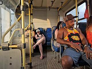 Married woman teases stranger on bus with big tits ass tight pussy, leading to sexy black big cock hardcore fucking action.
