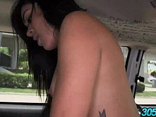 Young and hot brunette gets humiliated and fucked by different men for money