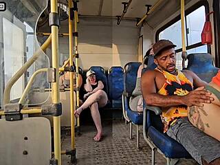 Married woman teases stranger on bus with big tits ass tight pussy, leading to sexy black big cock hardcore fucking action.