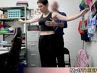 i caught short haired milf shoplifting and destroyed her pussy on cctv