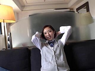 Does this cute asian gal's big tits make you horny?