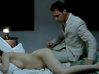 Amira Casar Wears Red Lipstick in Hairy Ass Scene.