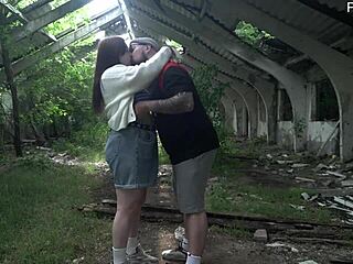 Fat Milf Dominates Couple With Outdoor Pegging