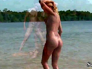 extrem sexy teen 18+ takes anal and double penetration from stranger at beach