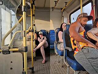 Married woman teases stranger on bus with big tits ass tight pussy, leading to sexy black big cock hardcore fucking action.