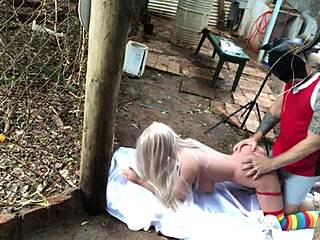 latina maid gets ass eaten with sex toy