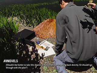 curvy cutie in ripped outfit shows wild 3d style.