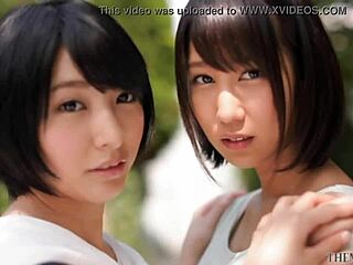 Beautiful actresses engage in lesbian sex in this porn video