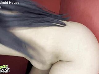 Tattooed Brunette Bride Licks Shaved Pussy Then Fucks Stranger In Gloryhole For Cum