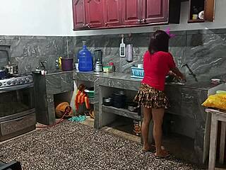 Perverted Neighbor Shows Her Curvy Ass In Uniform While He's There?