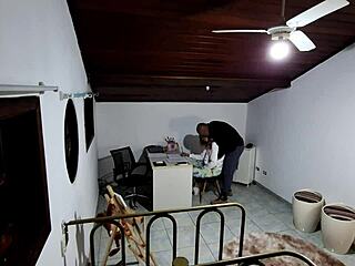 student seduced by teacher over desk for steamy doggystyle sex