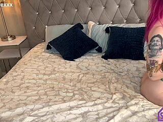 Alt cam girl bent over for real dick in voyeur style.