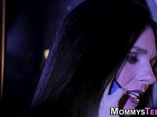 busty lesbian stepmom tribs with teen in wild first-time action. what a taboo twist!