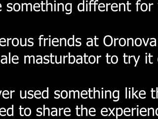 Testing Oronova masturbator with blowjob