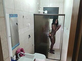 Young black man gets a surprise with a hot amateur Latina giving him a blowjob and then getting fucked