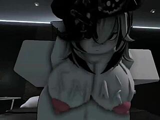 Big black cock action in Roblox game