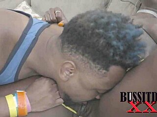 Ebony Slut Omgiana Overwhelms Tiny 18+ Dick with Monster Cock in Gay Bareback Interracial Action.