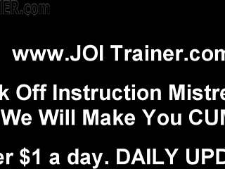 POV blowjob and jerk off instructions with a hot JOI video