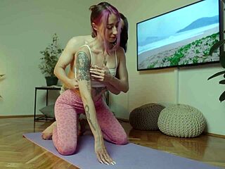 stepsister stretched during yoga ends up in juicy big cock action