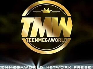 Athletic brunette performs blowjob through glory hole in hot bikini.