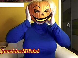 Happy Halloween Big Boobs Pumpkin Cam Recorded