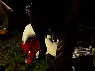 Futa redhead has rough and kinky sex in nature